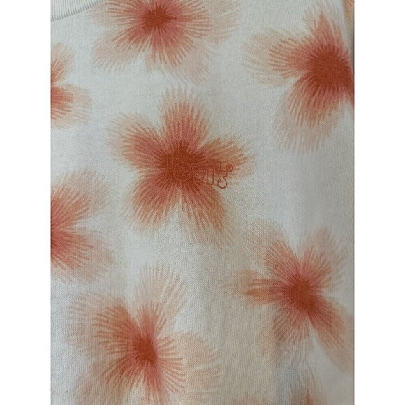 Levi's Women’s Pullover Crew Neck Sweatshirt Sporty Streetwear White Orange XL - Picture 4 of 4